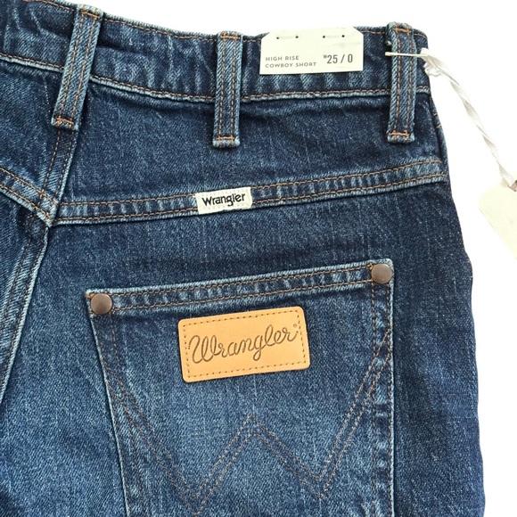 WRANGLER The High Rise Cowboy Short in Blue Size 25 - Picture 8 of 12